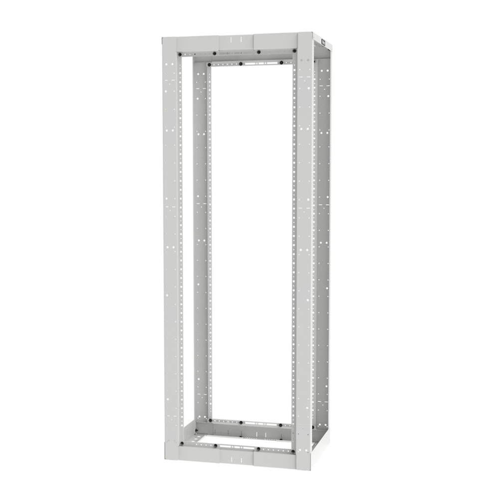 Rack de Cuatro Postes Estándar de 19", Rieles Roscados #12-24, Profundidad Ajustable de 23 a 42 in, 45 Unidades de Rack, Color Blanco - Image 3