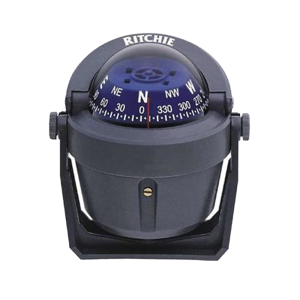 Bújula de Navegación Marítima Serie Explorer / Montaje en Bracket / Color Gris / 2 3/4" (70 mm) / Iluminación Nocturna Verde / Magnéticos de Fuerza Directiva / Construcción Compuesta Alta Temperatura / 100% R