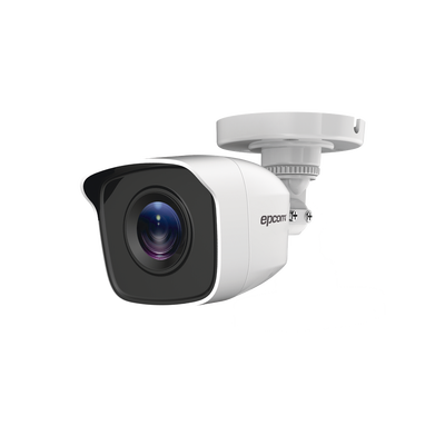 Bala TURBOHD 2 Megapíxeles (1080p) / METALICA / Gran Angular 103° / Lente 2.8 mm / IR EXIR Inteligente 20 mts / Exterior IP66 / TVI-AHD-CVI-CVBS (B8-TURBO-G2W)