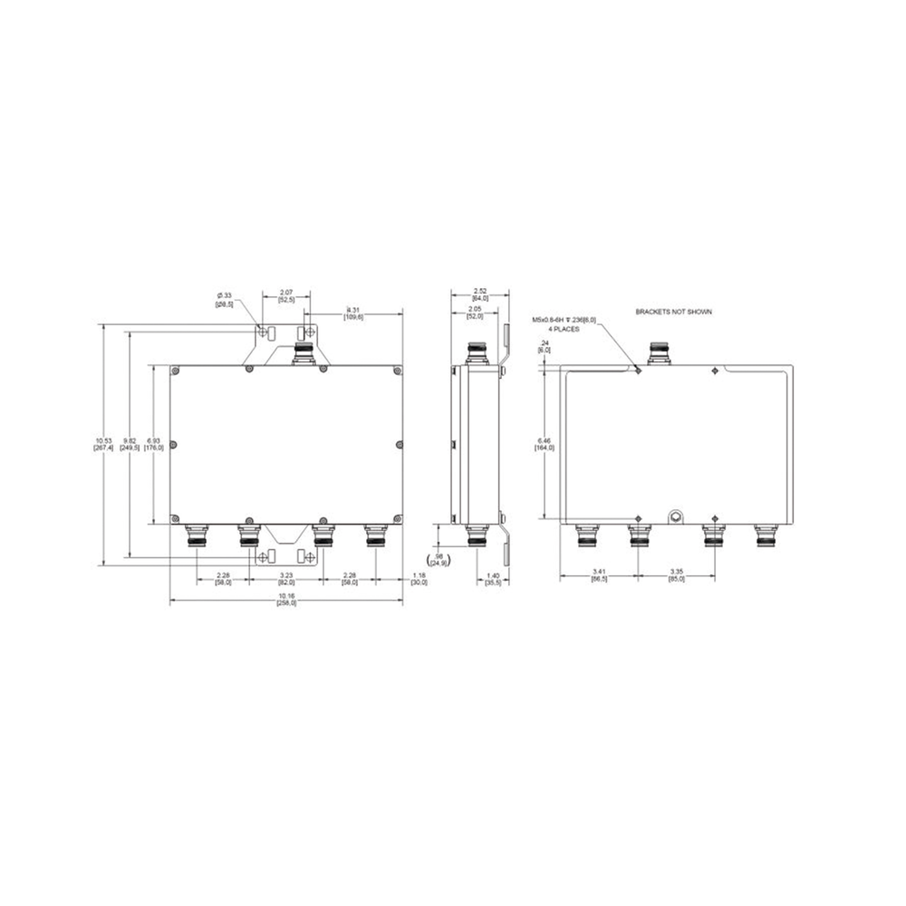 CUADRIPLEXOR 700/850/PCS/AWS 250W -161dBc 4.3-10 IP67 . - Image 2