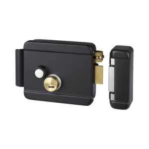 Cerradura Eléctrica con Botón de Salida / Incluye Llave  / Exterior / Derecha / Color Negro (BL-ACCESSRIMB)