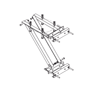 Soporte Lateral Universal para Balizas / Ajuste de Patas 7/8" a 10-3/8" / Material Galvanizado en Caliente / Compatible Balizas L-864 y L-865 / Círculo de Pernos 13-1/4" / ASTM A325