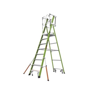 Escalera Fija de 8' (2.4m) de Fibra de Vidrio con Jaula y Peldaños de Aluminio. (SKU:19708-146).