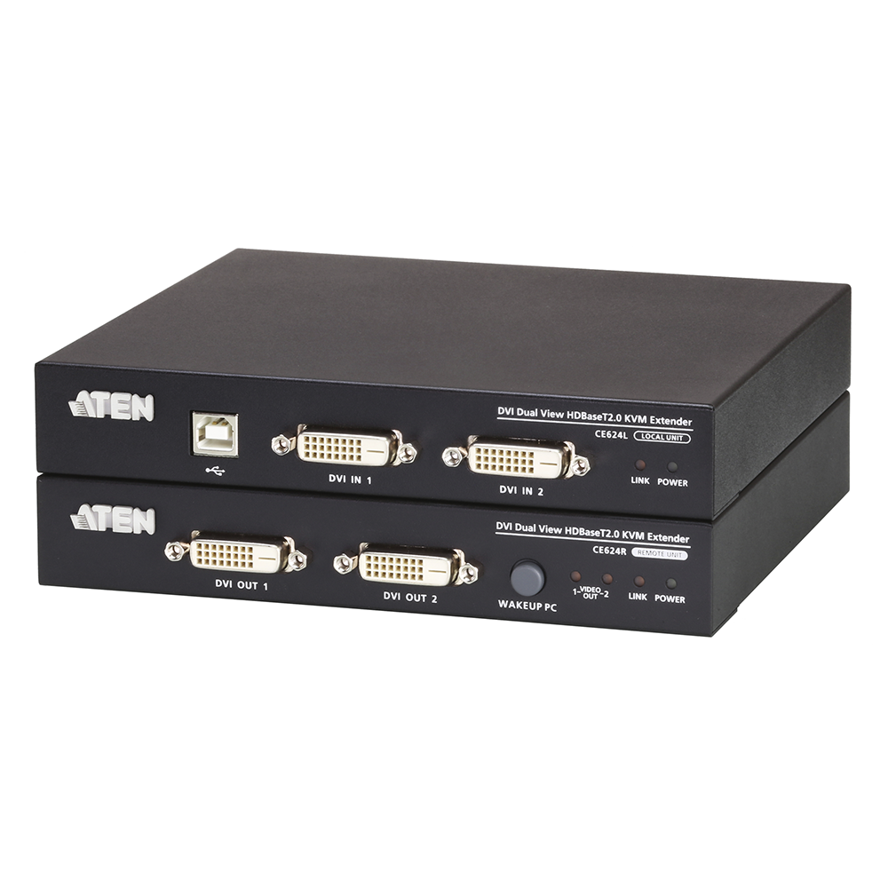 Extensor KVM | HDBaseT™ | 2.0 DVI dual display USB | 1920 x 1200 a 100m