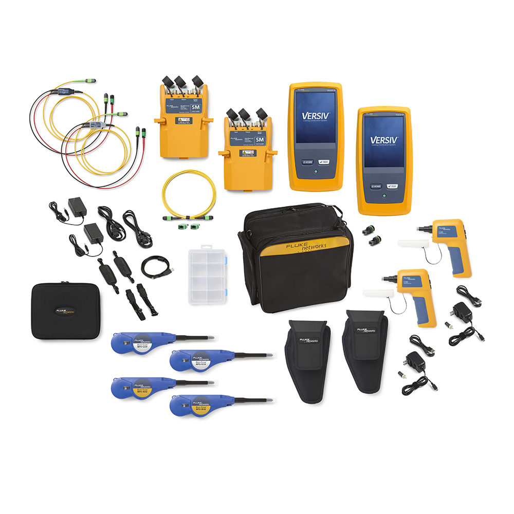 Certificador de Fibra Óptica MPO MMC Pinned/Unpinned CertiFiber Max / Test Set de Pérdida Óptica / 24 Fibras en 1 Segundo / Sistema Versiv / LinkWare Live / Doble Inspección