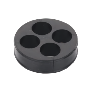 Inserto de Caucho de 4" Con Cuatro Orificios para Cable de 7/8 in