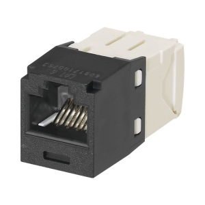 Conector Jack RJ45 Estilo TG, Mini-Com, Categor?a 6, de 8 Posiciones y 8 Cables, Color Negro