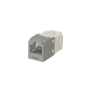 Conector Jack RJ45 Estilo TG, Mini-Com, Categor?a 6, de 8 Posiciones y 8 Cables, Color Gris