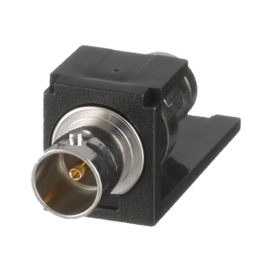 M?dulo Acoplador Coaxial Tipo BNC, Mini-Com, de 75 Ohms, Color Negro