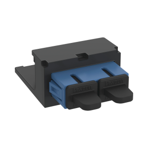 M?dulo Acoplador SC Duplex, para Fibra ?ptica Monomodo OS1/OS2, Tipo Mini-Com, Color Azul
