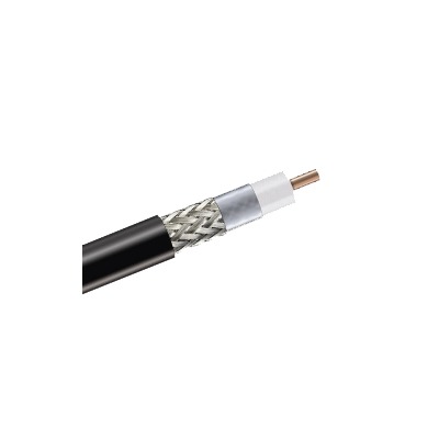 Cable Coaxial 90% de Blindaje, Certificaci?n RoHS, Conductor de Cobre Revestido de Aluminio, 50 Ohms