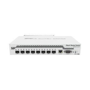 (CRS309-1G-8S+IN) Switch administrable Sistema Operativo Dual, puerto 1G Rj45, 8 puertos 10G SFP+ para Escritorio