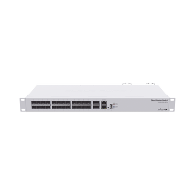 Cloud Router Switch, Sistema Operativo Dual 24 Puertos 10G SFP+, 2 Puertos 40G QSFP+ (CRS326-24S+2Q+RM)