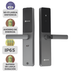 Cerradura Inteligente / Cerrojo Tipo Americano / Wi-Fi / Bluetooth  /  Códigos Temporales Para Visitantes / Lectura de Huella / Lectura de Tag / Contraseña /  Botón para Timbrar / Apertura remota desde la APP /  No Requiere Hub