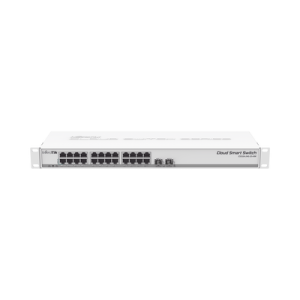 Cloud Smart Switch, 24 puertos Gigabit, 2 puertos SFP+ SwitchOS (CSS326-24G-2S+RM)