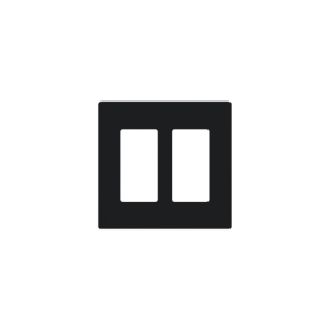 Placa de pared 2 espacio, para atenuador (dimmer), switch ó control remoto PICO inalámbrico.