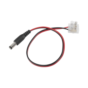 Cable de Alimentación con Conector Macho a Bloque de Terminal Atornillable / Calibre 18 AWG / Longitud 28.5 cm (11.22 Pulgadas) / Ideal para Alimentación de Cámaras