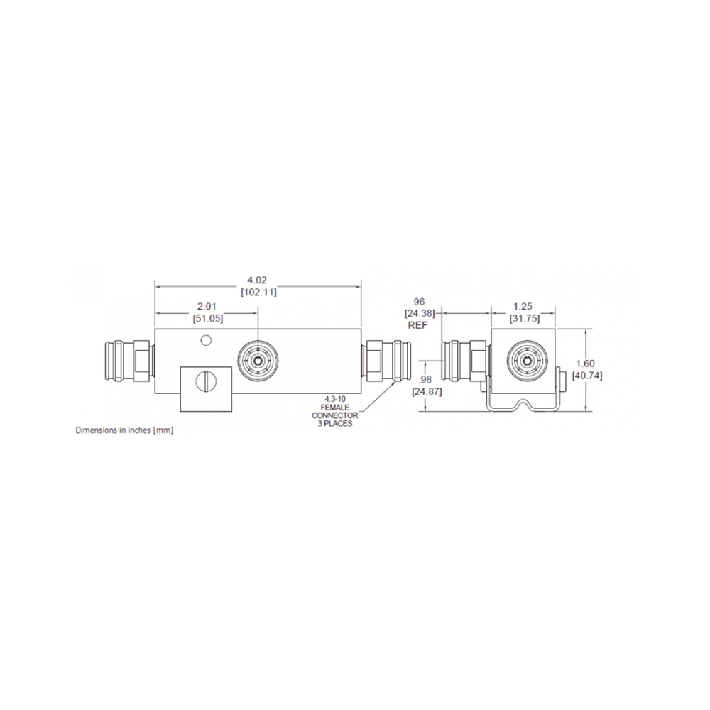 SEPARADOR 8dB (6:1) Tap 350-5930MHz 500W -161dBc 4.3-10 IP67 . - Image 2