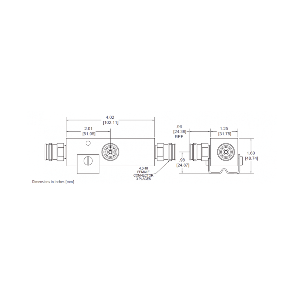 SEPARADOR 15dB (30:1) Tap 350-5930MHz 500W -161dBc 4.3-10 IP67 . - Image 2