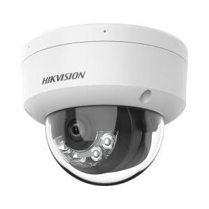 Domo IP 4 Megapixel / Lente 2.8 mm / Dual Light (30 mts IR + 30 mts Luz Blanca) / Micr?fono Integrado / Antivand?lico IK08 / Motion Detection 2.0 / Exterior IP67 / H.265 / PoE / ONVIF / Micro SD