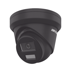[Dual Light + 2 Micrófonos de Doble Matriz] Turret IP 4 Megapixel / Color Negro / Lente 2.8 mm / 30 mts Luz Blanca + 30 mts IR / ACUSENSE / Exterior IP67 / WDR 120 dB / PoE / ONVIF / Micro SD / Metal / ACUSEEK