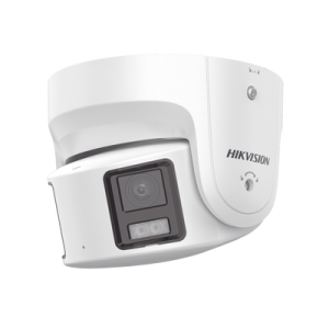 [PROTECCIÓN ACTIVA] Turret IP Panorámica 8 Megapíxel / 2 Lentes 4 mm (180°) / Imagen a Color 24/7 (ColorVu) / PoE / WDR 130° / IP67 / ACUSENSE / Luz Estroboscópica y Alarma Audible / 30 mts Luz Blanca / Micro SD (DS-2CD2387G2P-LSU/SL(C))