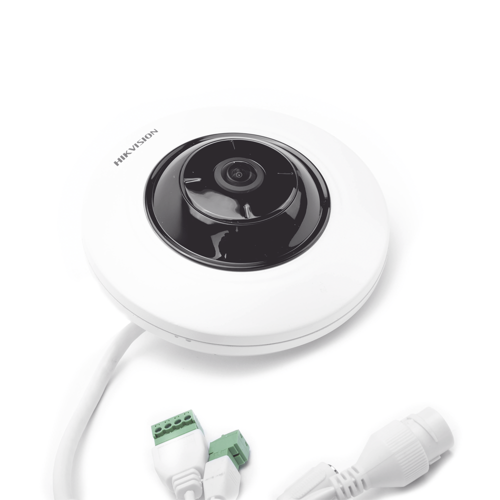 Mini Fisheye IP 5 Megapixel / Panorámica 180° - 360° / Microfono Integrado / 8 mts IR / Uso en Interior / PoE / Múltiples Vistas por iVMS-4200 / Alarmas I/O / Micro SD - Image 4