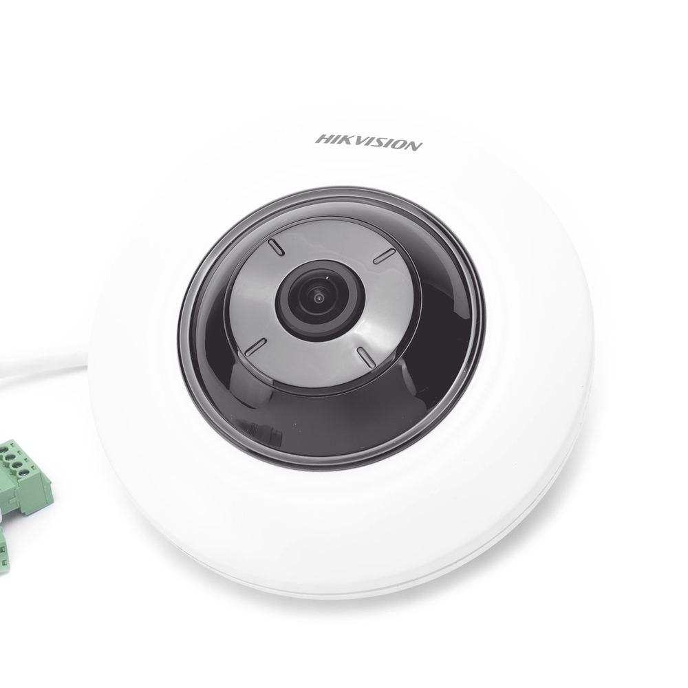 Mini Fisheye IP 5 Megapixel / Panorámica 180° - 360° / Microfono Integrado / 8 mts IR / Uso en Interior / PoE / Múltiples Vistas por iVMS-4200 / Alarmas I/O / Micro SD - Image 3