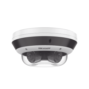 PanoVu Series / Vista Panorámica 360º / 4 Lentes Mot. 2.8 a 8 mm (4 Megapixel por Lente) / 16 Megapixel en Total / WDR 120 dB / DARKFIGHTER / Exterior IP67 / IK10 / PoE+ / 30 mts IR / Micro SD