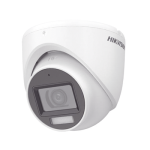 [Dual Light + ColorVu] Turret TURBOHD 3K (5 Megapixel) / Lente 2.8 mm / 30 mts IR + 20 mts Luz Blanca / Gran Angular 104.9° / Exterior IP67 / Micrófono Integrado / dWDR / 4 Tecnologías / Metal (DS-2CE76K0T-LMFS)
