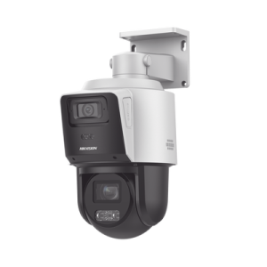 [TandemVu] PTZ IP 4 Megapixel con Cámara Panorámica 4 Megapixel / 4X Zoom / Dual Light (40 mts IR + 30 mts Luz Blanca) / ACUSENSE / IP66  / PoE+ / DARKFIGHTER / Micro SD / Incluye Base para Techo o Pared (DS-2SE3C404MWG-E/14)