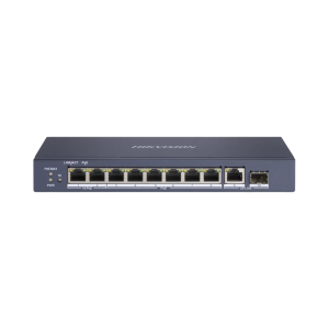 Switch PoE+ / No Administrable / 7 Puertos 1000 Mbps 802.3 af/at (30 W) / 2 Puertos 1000 Mbps Hi-PoE (90 W) / 1 Puertos 1000 Mbps Uplink / 1 Puerto SFP / Modo Extendido hasta 300 Metros / 110 Watts