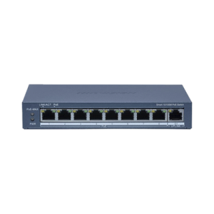 Switch PoE+ / Monitoreable / 8 Puertos 10/100 Mbps PoE+ / 1 Puerto 1000 Mbps Uplink /  Configuración Nube Hik-Partner Pro / Modo Extendido hasta 300 metros / 60 W  (DS-3E1309P-EI/M)
