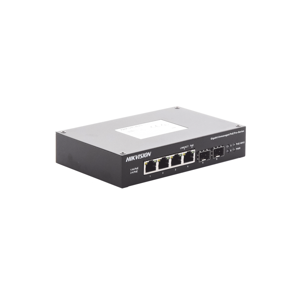 Switch Industrial No Administrable Gigabit / 3 Puertos Gigabit PoE+ (30 W) + 1 Puerto Gigabit PoE++ (60 W) / 2 Puertos SFP / 65 W Total / 48 a 57 VCD / Ideal para Proyectos / 300 Metros de Distancia - Image 6