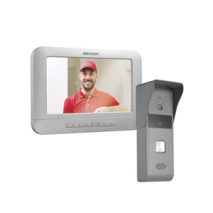Kit de Videoportero Analógico con Pantalla LCD a Color de 7" / Frente de Calle para Exterior IP65 / Salida de Relevador  (DS-KIS203-T)