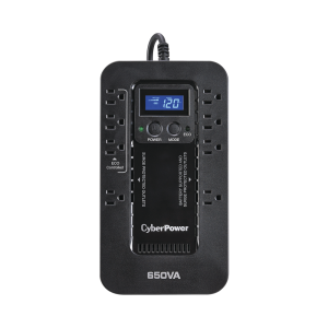UPS de 650 VA/390 W, Topología Standby con Modo Ahorrador ECO, Entrada 120 Vca NEMA 5-15P, Con 8 Tomas NEMA 5-15R
