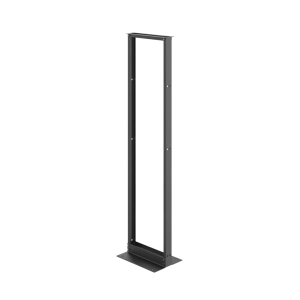Rack de Dos Postes Estándar de 19 in, Rieles Numerados y Roscados #12-24, Fabricado en Aluminio, 45 Unidades de Rack, Color Negro