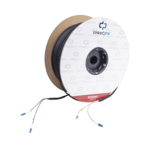 Carrete de Fibra ?ptica Monomodo con Conectores LC-LC Duplex, Reforzada con Kevlar, de 200 Metros (656.17 Pies), Para Instalaciones Subterr?neas por Tuber?a