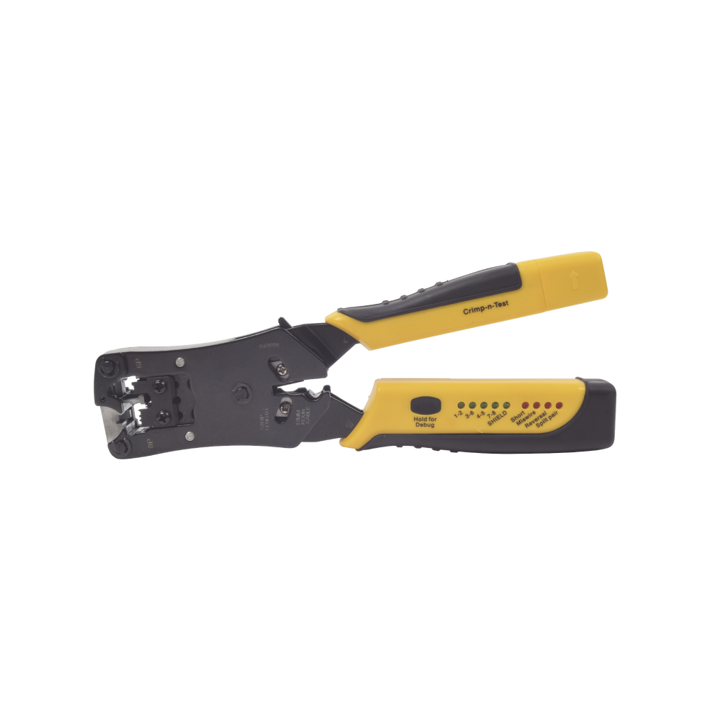 Pinza 3 en 1: Pelacables/ Terminado/ Probador para UTP. Enchufe Modular de Prueba para RJ45/RJ11/RJ22.