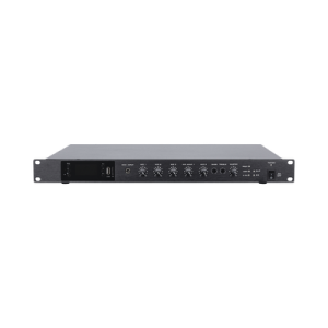 Amplificador de Audio | 1 canal | 350 W | Sistema 100V y Baja Impedancia | 4 Entradas de Micrófono Balanceadas | Bluetooth | USB | SD | FM | Montaje en Rack (EP-B350DTB)