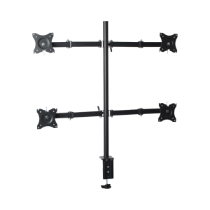 Montaje de Escritorio articulado para 4 monitores de 13 a 27" /  Soporta hasta 15 kg / Vesa 75 x 75 / 100 x 100 / Acero