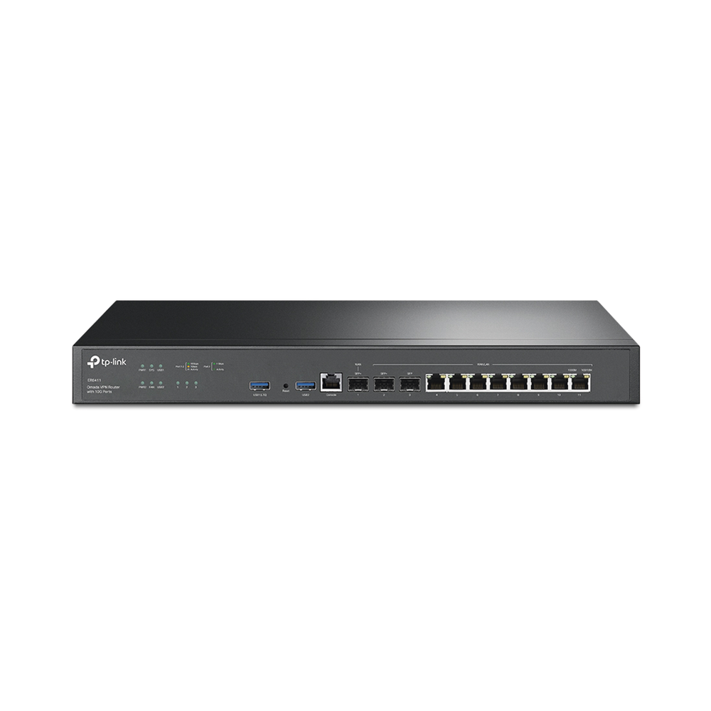 Router Omada VPN / SDN Multi-WAN 10G / 1 Puerto WAN SFP+ 10G / 1 Puerto WAN/LAN SFP+ 10G / 1 Puerto WAN/LAN SFP 1G / 8 puertos LAN/WAN 1G / 2 Puertos USB / 2.3 Millones Sesiones Concurrentes / Administración Centralizada OMADA SDN. - Image 2