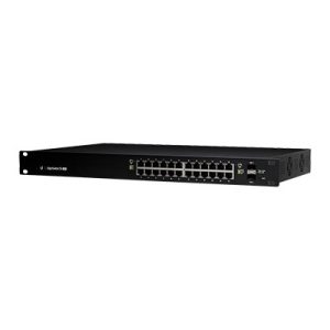 Switch EdgeMAX administrable de 24 puertos Gigabit con PoE+/PoE Pasivo 24V + 2 Puertos SFP, 250 W (ES-24-250W)