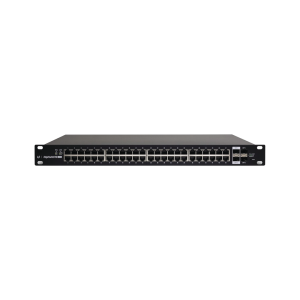 Switch EdgeMAX Administrable de 48 Puertos Gigabit con PoE+/PoE Pasivo 24V + 2 Puertos SFP + 2 Puertos SFP+, 500 W