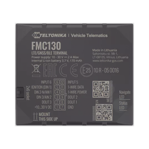 Profesional Rastreador Vehicular (GPS) 4G LTE CAT 1 y 2G / Identificación de Conductores / Bloqueo Remoto / Detección de Jammer / Sensores Bluetooth / Múltiples I/O (FMC130)