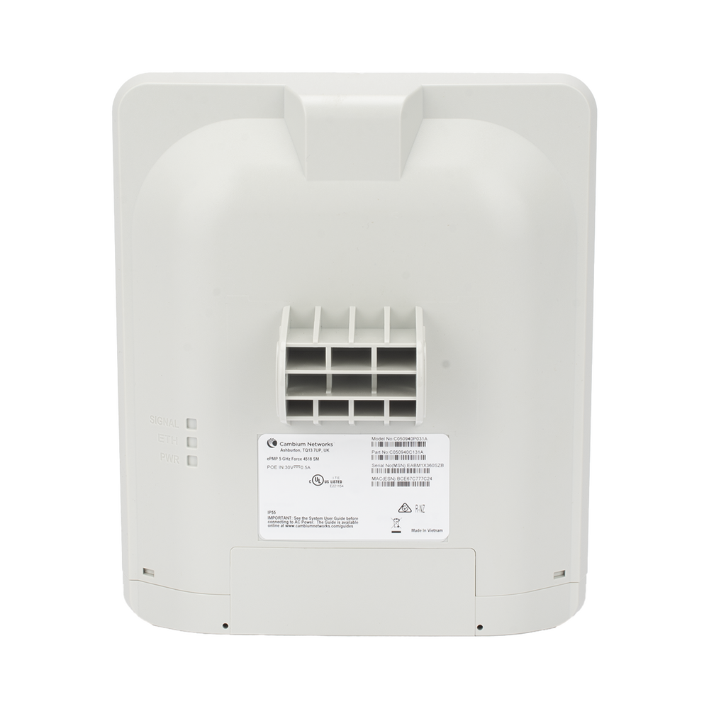 1 Gbps de capacidad / Suscriptor en 5 GHz / Force 4518 / 5 GHz / Antena Panel 18 dBi / Canales 20-40-80 MHz / MIMO 2x2 para una comunicación sin intermitencia / IP55 / PoE Incluido / Garantía 3 Años / (C050940C131A) - Image 3