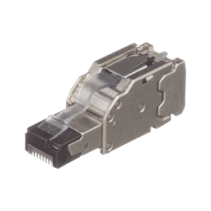Plug RJ45 Blindado, Instalaci?n Recta, Terminaci?n en Campo Certificable, Compatible con Cat5e, Cat6 y Cat6A, Color Plata, Paquete de 10 Piezas