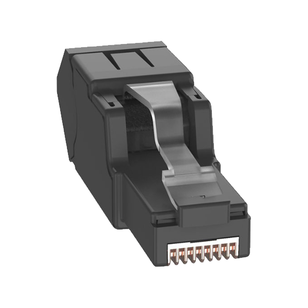 Plug RJ45 UTP, Instalaci?n Angulada 45 Grados, Terminaci?n en Campo Certificable, Compatible con Cat5e, Cat6 y Cat6A, Color Negro - Image 3