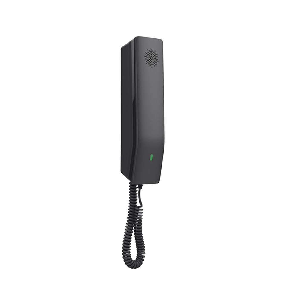 Teléfono IP para Hoteles / Altavoz HD / 2 Cuentas y Líneas SIP / 10 Teclas de Marcación Rápida / 3 Teclas Programables / Códec OPUS / Gestión GDMS / Instalación en Escritorio y Pared / PoE 100 Mbps