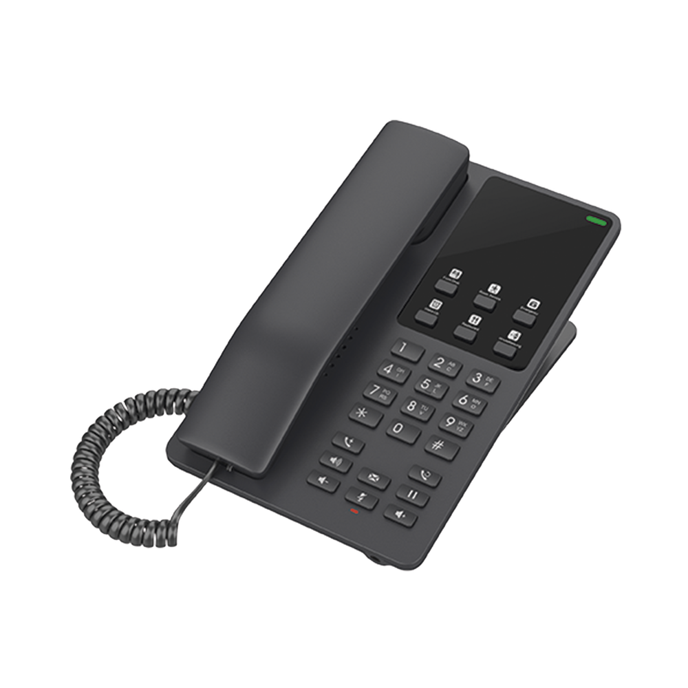 Teléfono IP Hotelero, 2 líneas SIP con 2 cuentas, codec Opus, IPV4/IPV6, color negro, con gestión en la nube GDMS - Image 2
